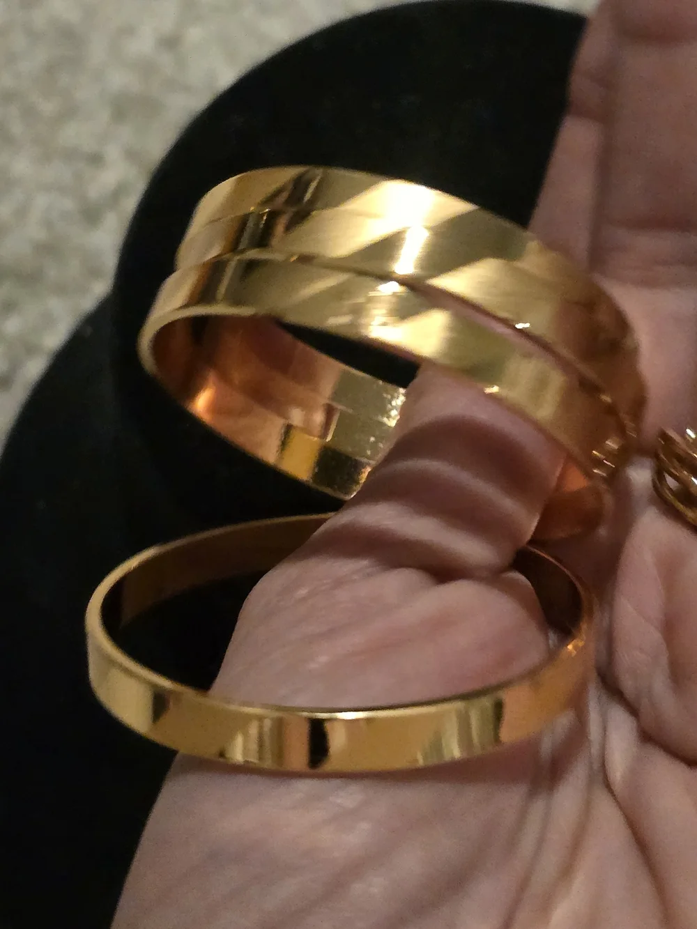 Baby 22K Gold Plated Dubai Twisted Bangle Bracelet Set 6-9M